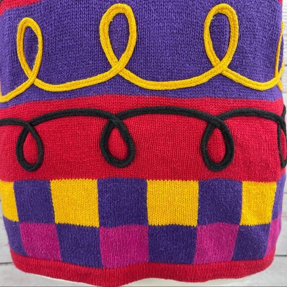 P'Galli Designs elf red rhinestone sweater - Picture 8 of 13